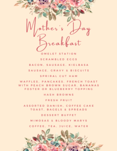 Mother's Day Menu